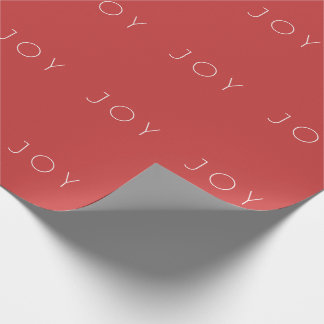 Minimalistisch Red Joy Typografy Pattern Geschenkpapier