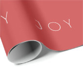 Minimalistisch Red Joy Typografy Pattern Geschenkpapier (Rolleneckpunkt)