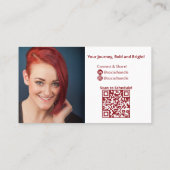 Minimalistisch Red White Life Coach Personal Visitenkarte (Rückseite)