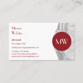 Minimalistisch Red White Life Coach Personal Visitenkarte (Vorderseite)