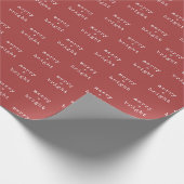 Minimalistisch Red White Merry + Helle Weihnachten Geschenkpapier (Ecke)