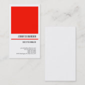 Minimalistisch Red White Modern Beruflich Visitenkarte (Vorne/Hinten)