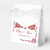 Minimalistisch Red & White Vielen Dank für Ihre Ho Geschenkschachtel (Vorderseite)