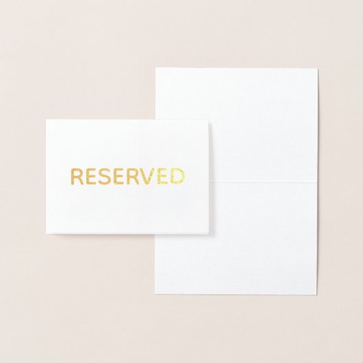 Minimalistisch reservierte Foil Card für den Platz Folienkarte (Anzeige)