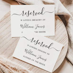 Minimalistisch reservierte Sitzsignaturen, Hochzei Einladung