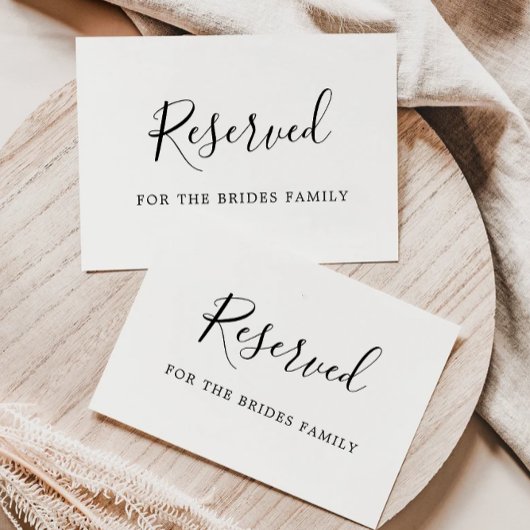 Minimalistisch reservierte Sitzsignaturen, Hochzei Einladung