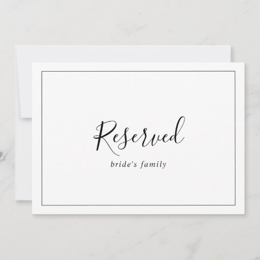 Minimalistisch reserviertes Zeichen (Vorderseite)