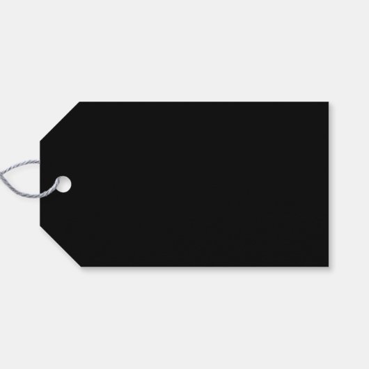 Minimalistisch Retro Chic Black Gold Frohe Weihnac Geschenkanhänger (Rückseite Horizontal)