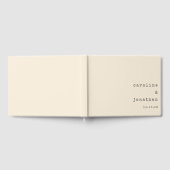 Minimalistisch Retro Cream Schreibmaschine Custom  Gästebuch (Voll)