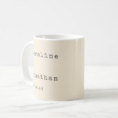 Minimalistisch Retro Cream Schreibmaschine Custom  Kaffeetasse (Vorderseite Links)