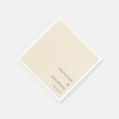 Minimalistisch Retro Cream Schreibmaschine Custom  Serviette (Ecke)