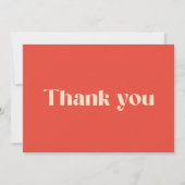 Minimalistisch Retro Groovy 60er Danke Karte (Vorderseite)