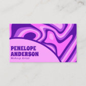 Minimalistisch Retro Lila rosa Abstrakt Boho Groov Visitenkarte (Vorderseite)