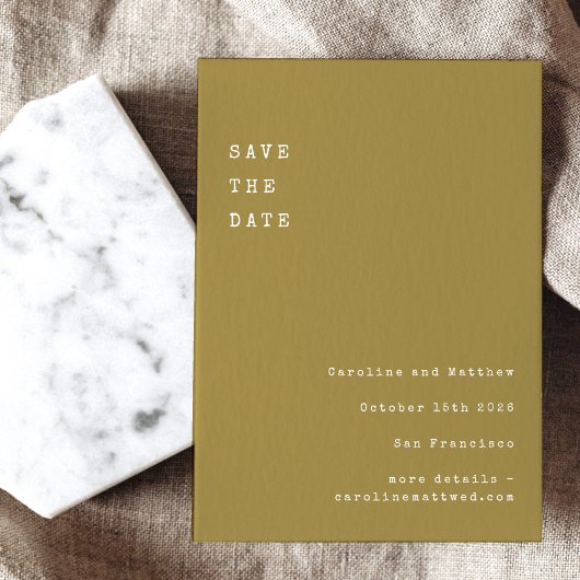 Minimalistisch Retro Schreibmaschine Schriftart We Save The Date