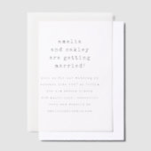 Minimalistisch Retro-Schreibmaschine Schwarz-weiß Pergament Einladungen (Versetzt)