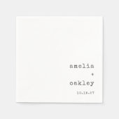 Minimalistisch Retro Schreibmaschine White Custom Serviette (Vorderseite)