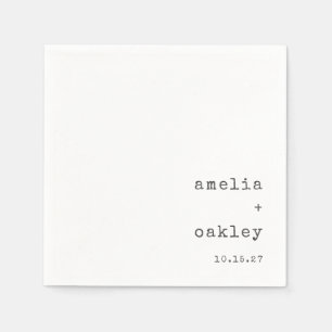 Minimalistisch Retro Schreibmaschine White Custom Serviette