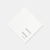 Minimalistisch Retro Schreibmaschine White Custom Serviette (Ecke)