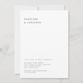 Minimalistisch Retro Schwarz-weiße Schreibmaschine Einladung (Vorderseite)