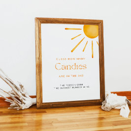 Minimalistisch Retro Sun Wie viele Kanadier spiele Poster