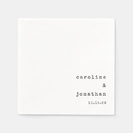 Minimalistisch Retro White Schreibwriter Custom We Serviette