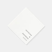 Minimalistisch Retro White Schreibwriter Custom We Serviette (Ecke)