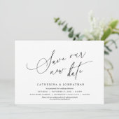 Minimalistisch, Rett unseres neuen Datums, Datum ä Einladung (Stehend Vorderseite)