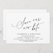 Minimalistisch, Rett unseres neuen Datums, Datum ä Einladung (Vorne/Hinten)