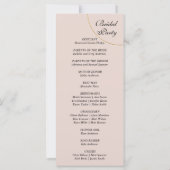 Minimalistisch Rings-Hochzeitsprogramm (Rückseite)