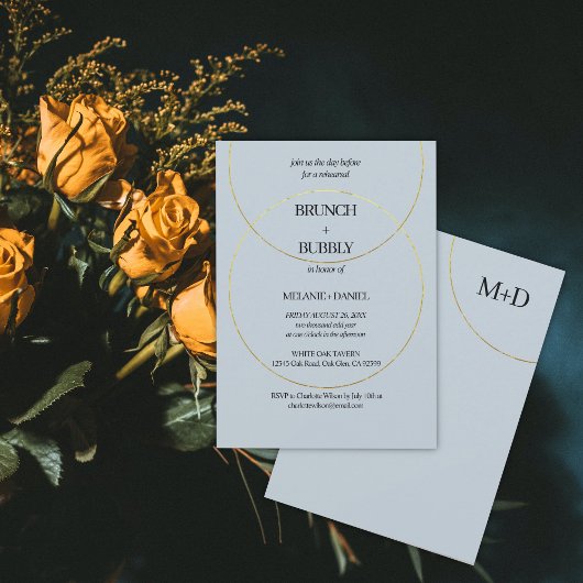 Minimalistisch Rings Probe Abendessen Einladung