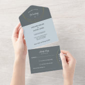 Minimalistisch Rings Wedding All In One Einladung (Abreißen)