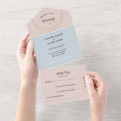 Minimalistisch Rings Wedding All In One Einladung (Abreißen)