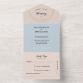 Minimalistisch Rings Wedding All In One Einladung (Innen Boden)