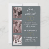 Minimalistisch Rings Wedding Ankündigung (Vorderseite)