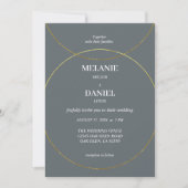 Minimalistisch Rings Wedding Einladung (Vorderseite)