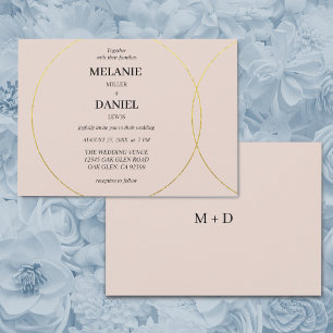 Minimalistisch Rings Wedding Einladung