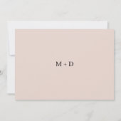 Minimalistisch Rings Wedding Einladung (Rückseite)