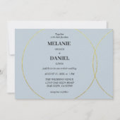 Minimalistisch Rings Wedding Einladung (Vorderseite)