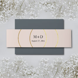 Minimalistisch Rings Wedding Einladungsbanderole