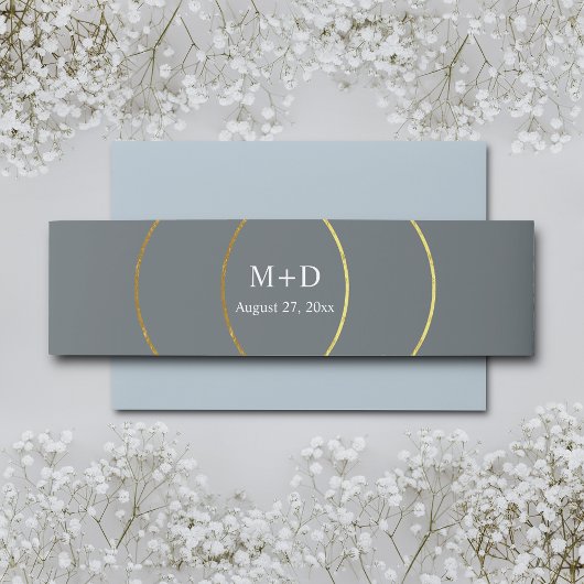 Minimalistisch Rings Wedding Einladungsbanderole