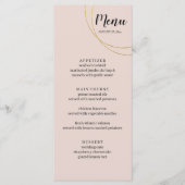 Minimalistisch Rings Wedding Menu Menükarte (Vorderseite)