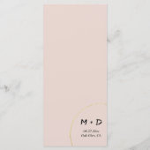 Minimalistisch Rings Wedding Menu Menükarte (Rückseite)