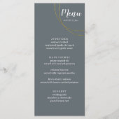 Minimalistisch Rings Wedding Menu Menükarte (Vorderseite)
