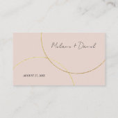 Minimalistisch Rings Wedding Platzkarte (Rückseite)