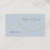 Minimalistisch Rings Wedding Platzkarte (Rückseite)