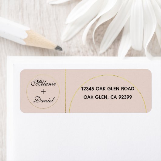 Minimalistisch Rings Wedding Rücksendeadresse (Insitu)