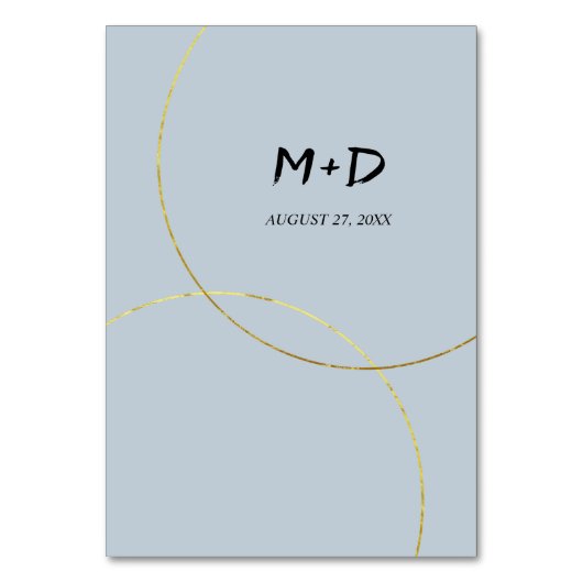 Minimalistisch Rings Wedding Tischnummer (Rückseite)