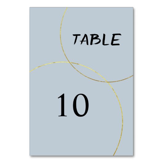 Minimalistisch Rings Wedding Tischnummer (Vorderseite)