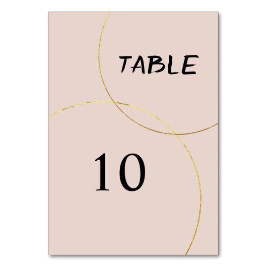 Minimalistisch Rings Wedding Tischnummer (Vorderseite)