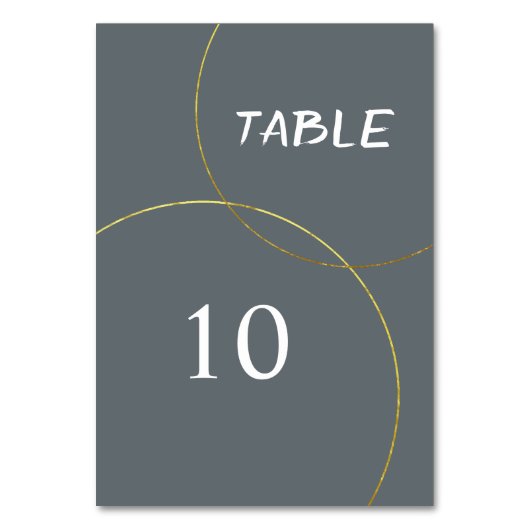Minimalistisch Rings Wedding Tischnummer (Vorderseite)